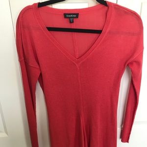 Coral bebe sweater high-low